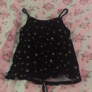 spaghetti strap flower shirt